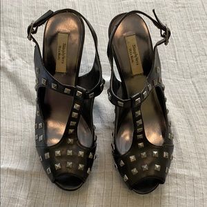 Black studded high heels. Size 7.5